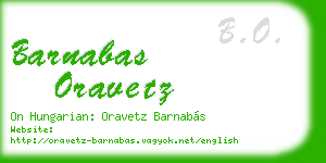 barnabas oravetz business card